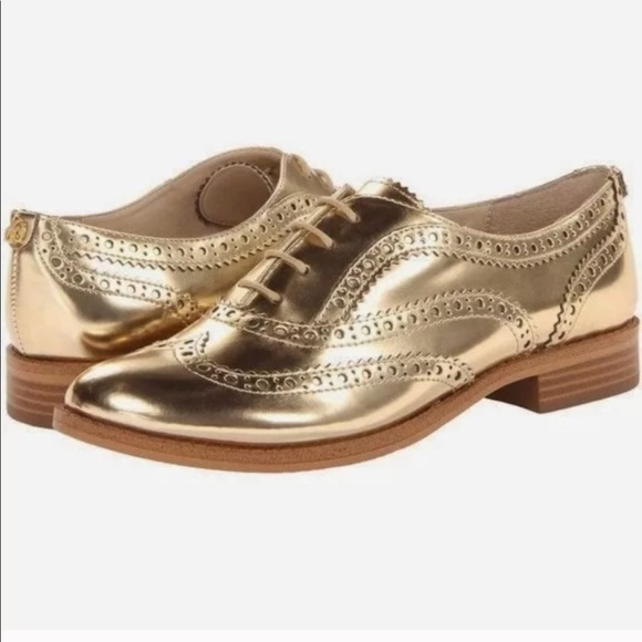 Sam Edelman Shoes - Sam Edelman Gold Jerome Oxfords